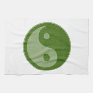 YIN YANG YINYANG GREEN KITCHEN TOWEL