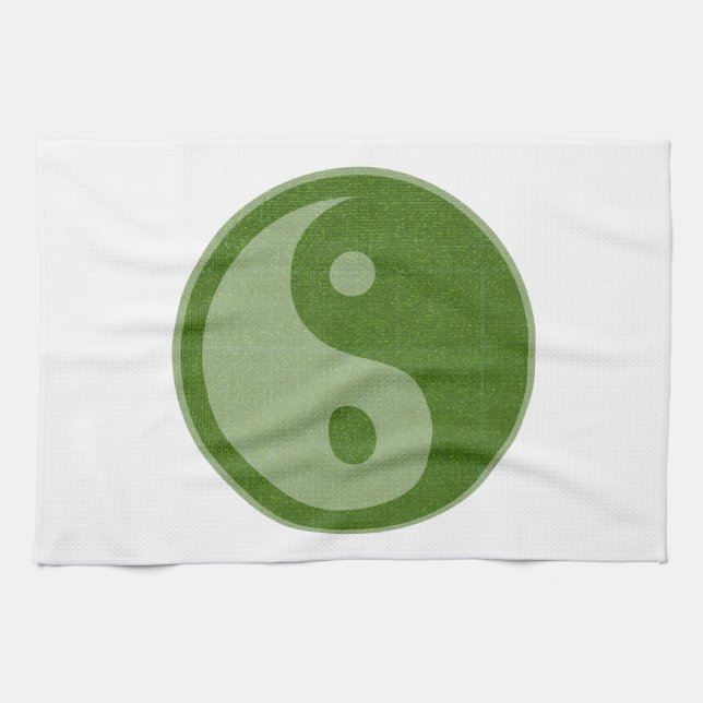 YIN YANG YINYANG GREEN KITCHEN TOWEL (Horizontal)