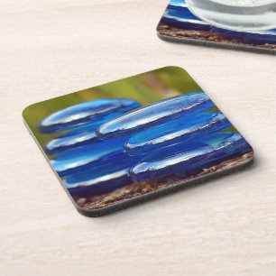 Yin Yang Zen Balance Blue Stones Beverage Coaster