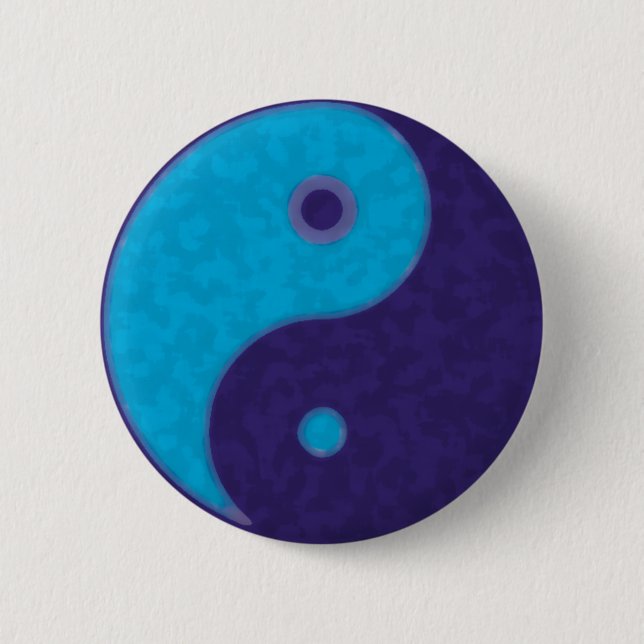yin yang zen meditation tao 2 inch round button (Front)