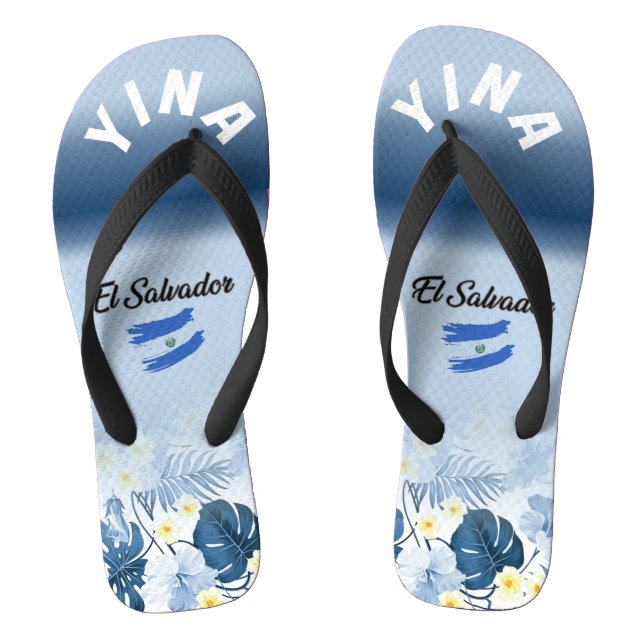 YINAS, ZANDALIAS SALVADOREÑAS FLIP FLOPS (Footbed)