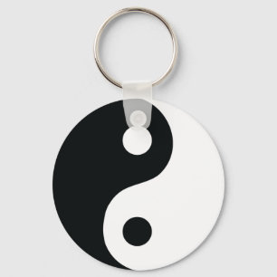 ying and yang icon keychain