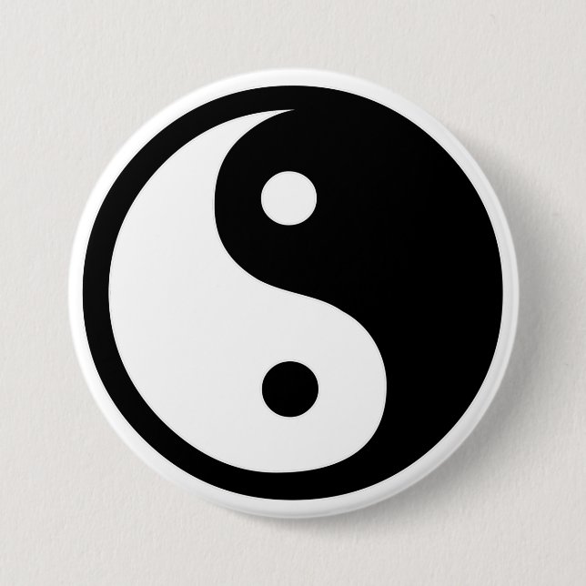 Ying Yang   3 Inch Round Button (Front)