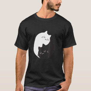Ying Yang Cat Design Cat Ying Yang Cute Design T-Shirt