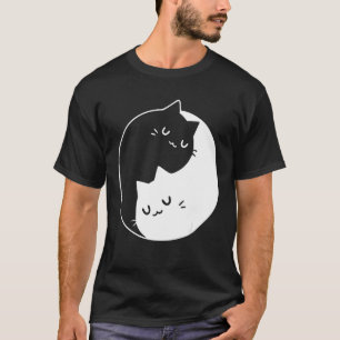 Ying Yang Cats Cat Tee
