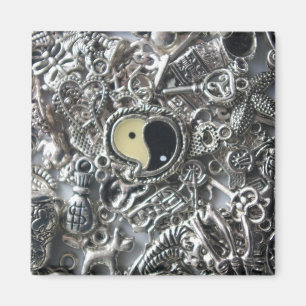ying yang charm magnet