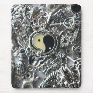 ying yang charm mouse pad