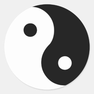 Ying Yang Classic Round Sticker