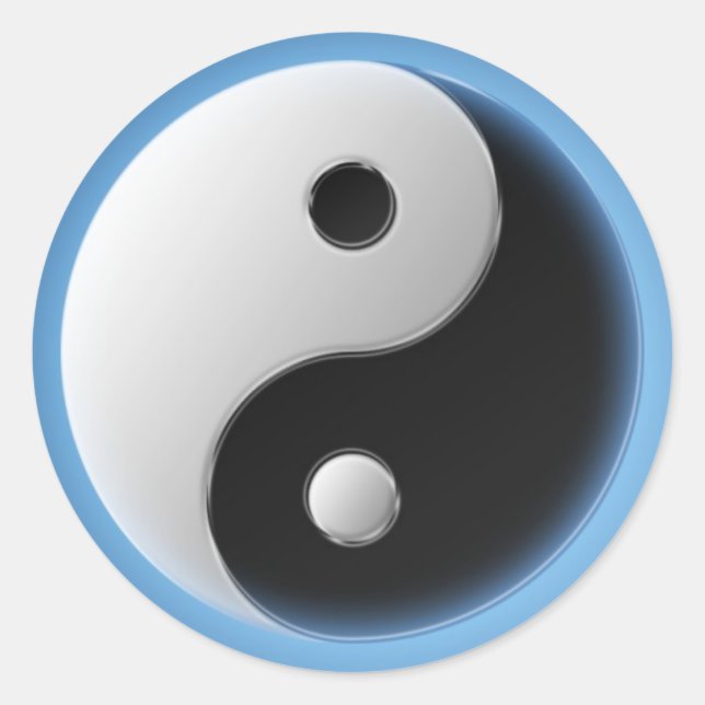 YING YANG CLASSIC ROUND STICKER (Front)
