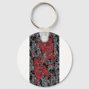 Ying Yang Dragon oin Red - Chinese New Year Keychain
