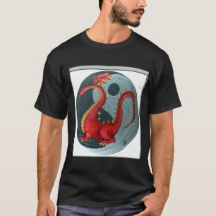 Ying-Yang Dragon on Men's t-shirt