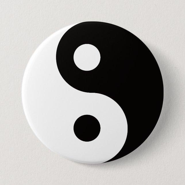 Ying Yang  dualities  3 Inch Round Button (Front)