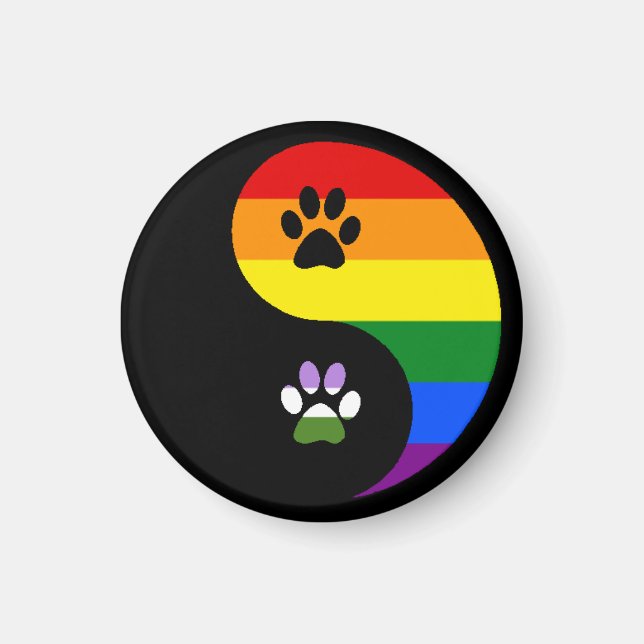 Ying Yang Genderqueer Magnet (Front)
