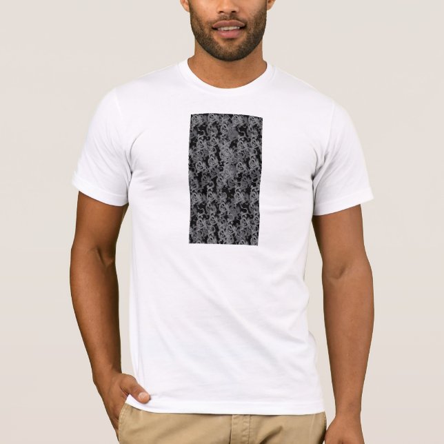 Ying Yang Grey Dragons T-Shirt (Front)