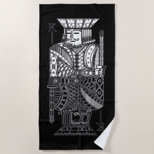 Ying Yang King Beach Towel