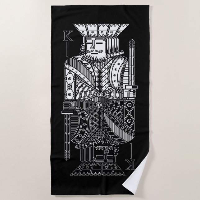 Ying Yang King Beach Towel (Front)