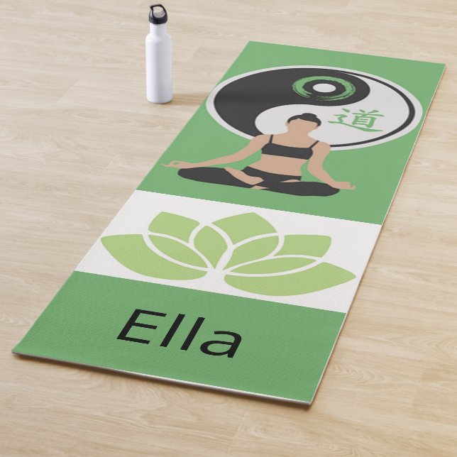 Ying Yang Lotus Image Personalized Yoga Mat (In Situ)