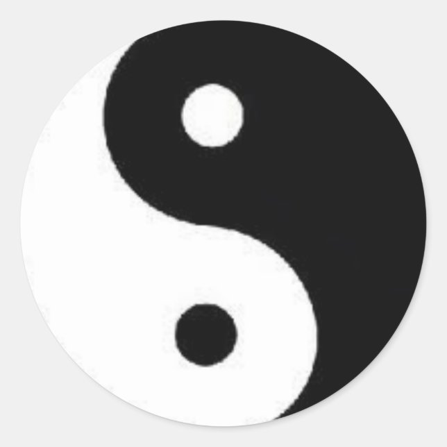 Ying Yang Peace Sign Sticker (Front)