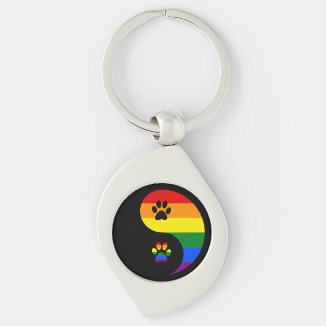 Ying Yang Pride Keychain (Front)