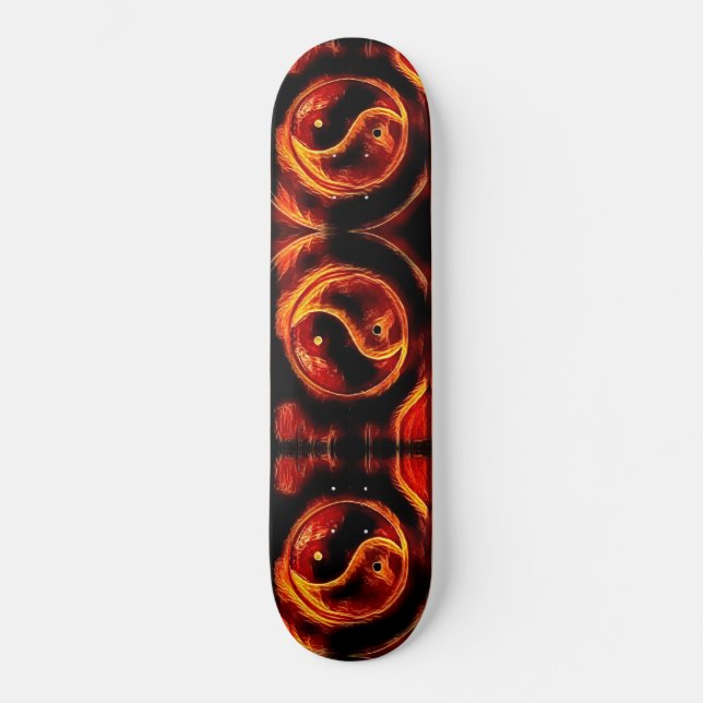 Ying Yang Symbol  Skateboard (Front)