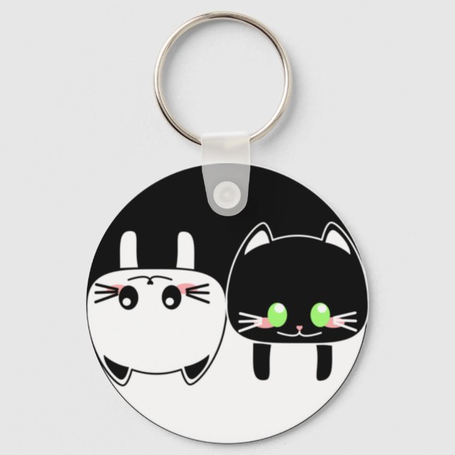 YingYang Cats Keychain (Front)