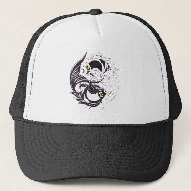 YingYang Koi Trucker Hat (Front)