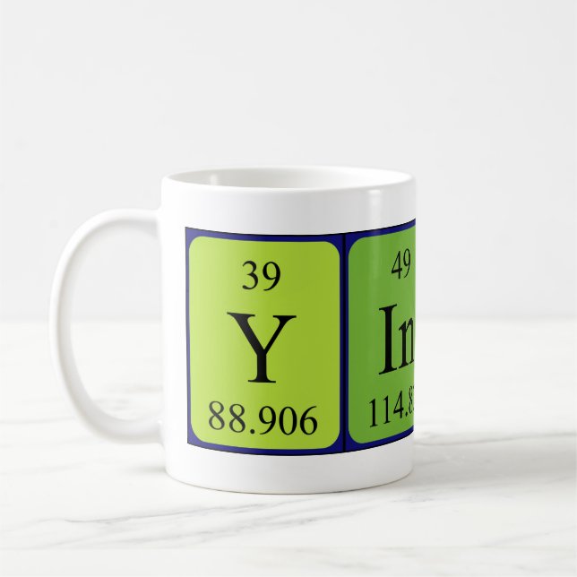 Yinthe periodic table name mug (Left)