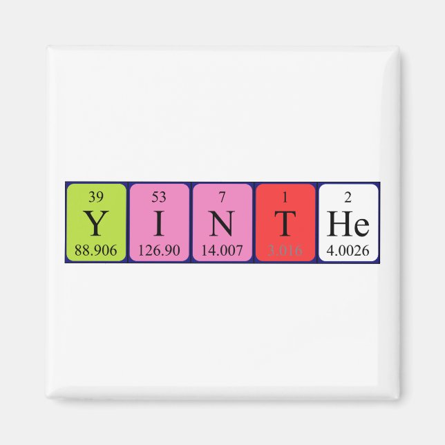 Yinthe périodique nom aimant (Devant)