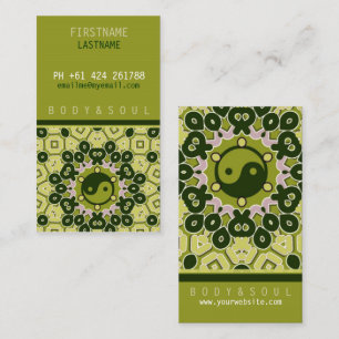 YINYANG Carte de visite vert