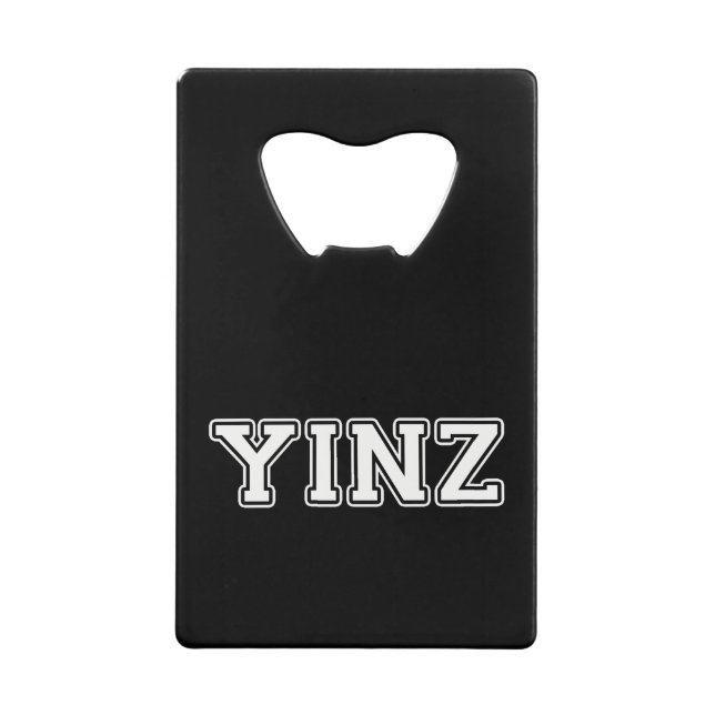 Yinz Credit Card Bottle Opener (Front)