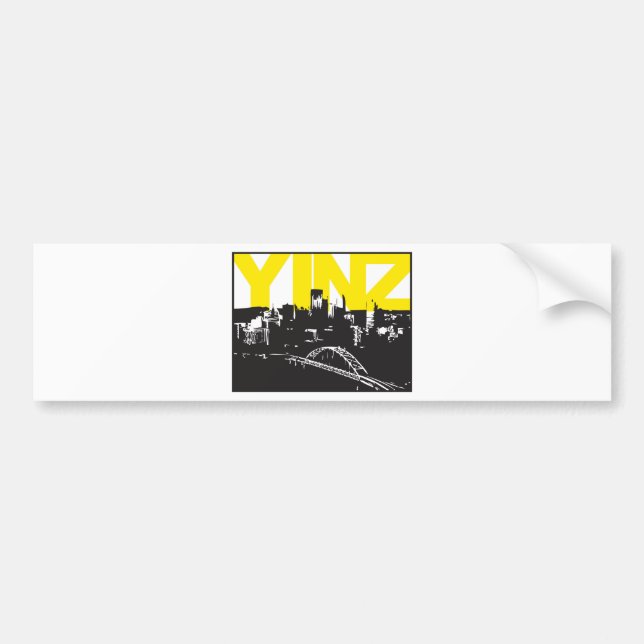 Yinz Pittsburgh Bumper Sticker (Front)