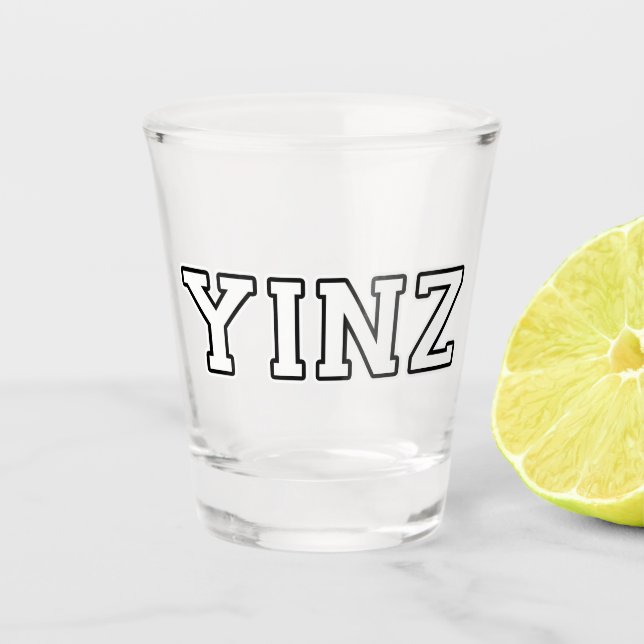 Yinz Shot Glass (Front)
