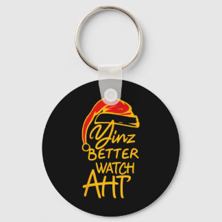 Yinzer Christmas Pittsburgh Santa Yinz Better Watc Keychain