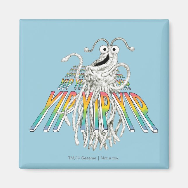 Yip Yips B&W Sketch Drawing Magnet (Front)