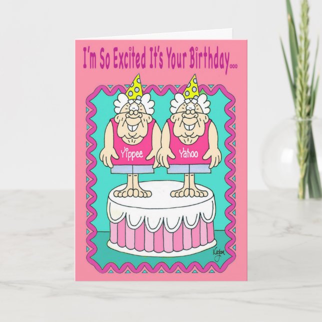 YIPEE YAHOO Birthday Card (Front)