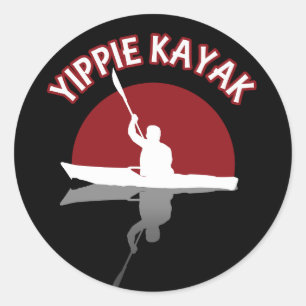 Yippie Kayak Classic Round Sticker