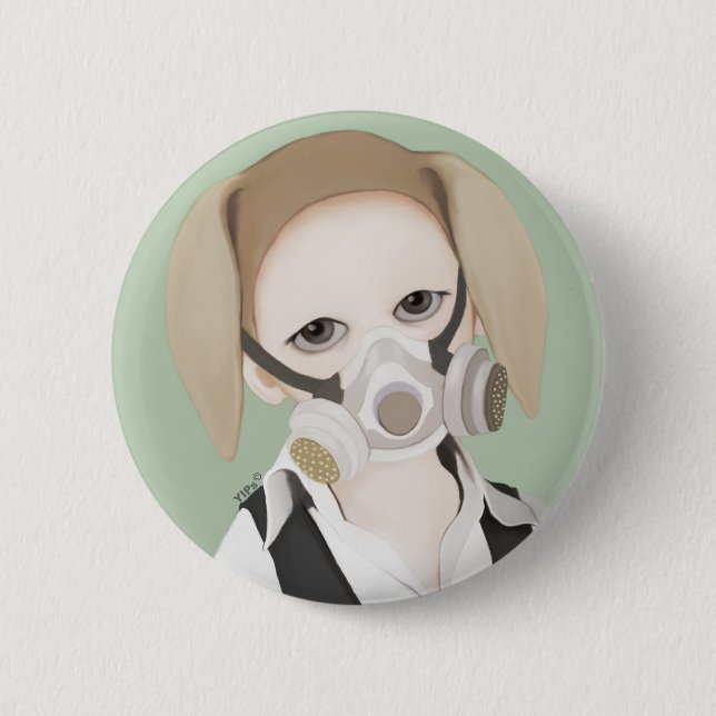 YIP's mask 2 Inch Round Button (Front)