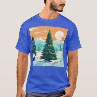 Ykomow Christmas Trees Womens Holiday Pine Tree Xm T-Shirt