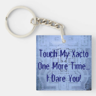 Ykyaasw Xacto Funny Architecture Student Blueprint Keychain