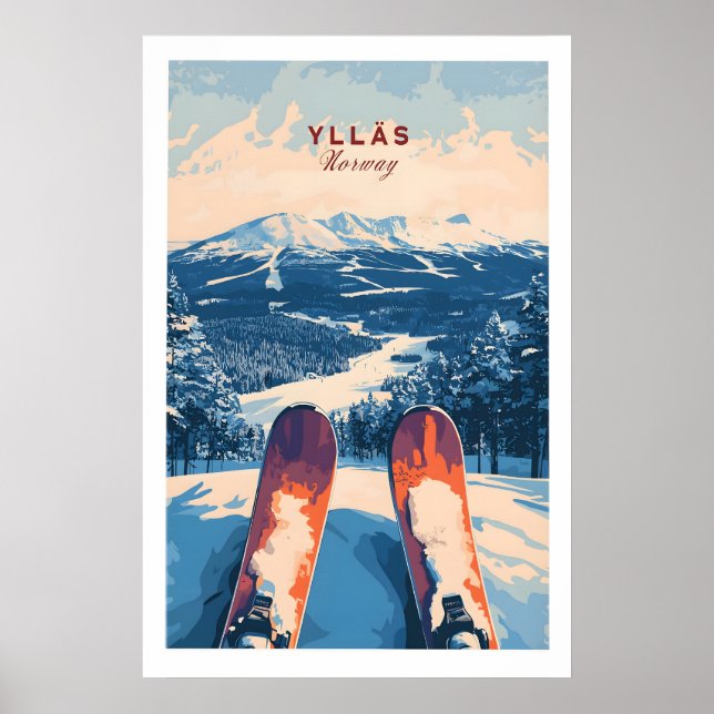 Ylläs Norway Ski Art 1 Poster (Front)