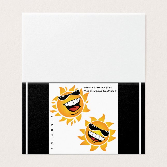 YNOTME LES FRÈRES DU SOLEIL Plié Carte (Outside Unfolded)