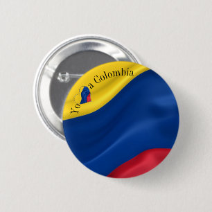 Yo Amo A Colombia Flag Button