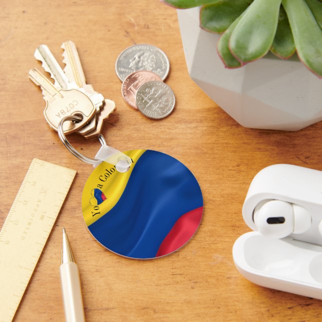 Yo Amo A Colombia Flag Keychain (Desk)