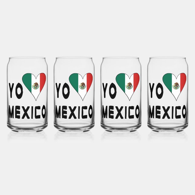 Yo Amo Mexico Can Glass (Front)