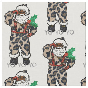 yo black santa fabric