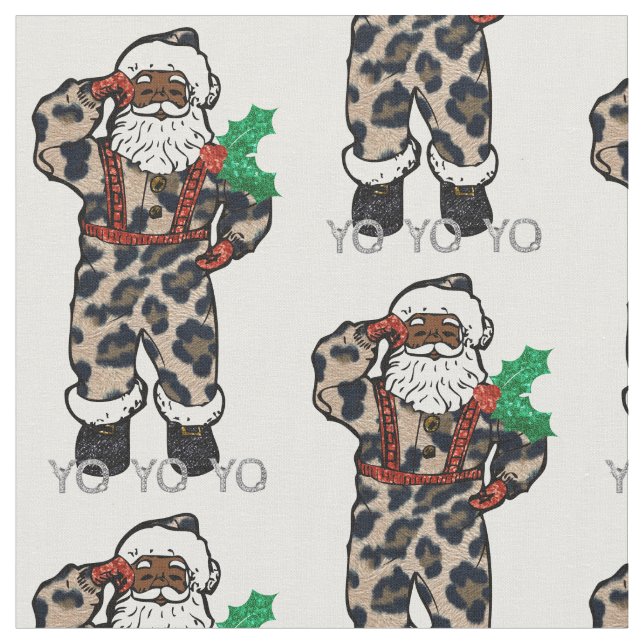 yo black santa fabric (Close Up)