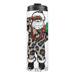 yo black santa thermal tumbler