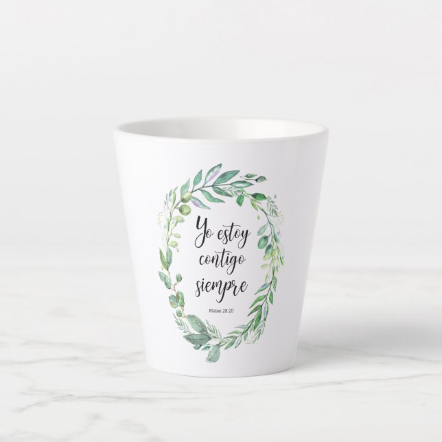 Yo estoy contigo siempre - Spanish bible verse Latte Mug (Front)