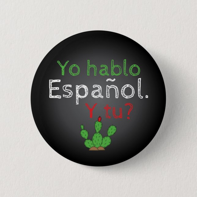 Yo Hablo Español Button Pin / Botón (Front)