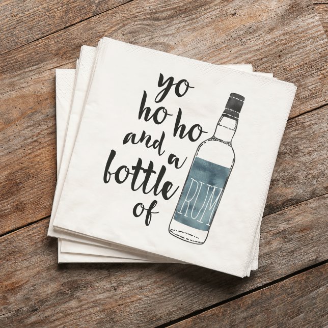 Yo Ho Ho and a Bottle of Rum Pirate Napkin (Creator Uploaded)